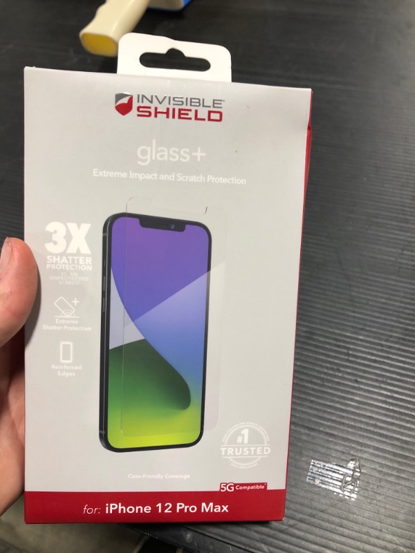 Photo 2 of 2 Pack of InvisibleShield Glass+ for the Apple iPhone 12 Pro Max