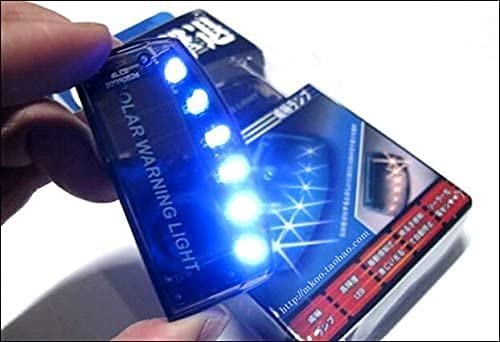 Photo 1 of 1pc Solar Car Burglar Alarm 6LED Flashing Anti-Theft Warning Light GSPX D141 (Blue)