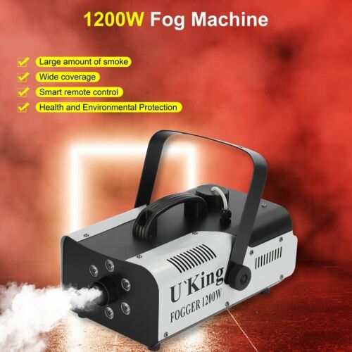 Photo 1 of 1200W U'King RGB Smoke Fog Machine Wireless Remote DJ Disco Party Fogger Smoker