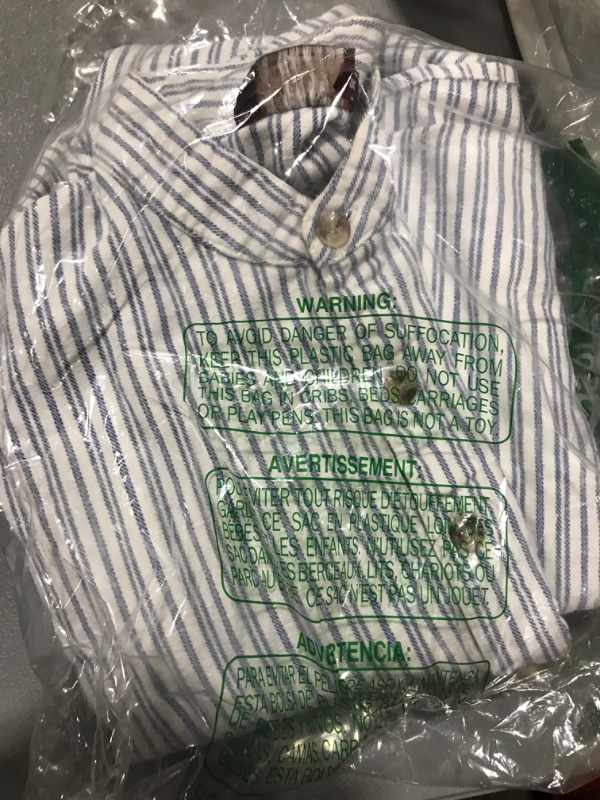 Photo 1 of XL STRIPED BUTTON UP SHIRT BLUE AND WHITE 