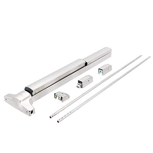 Photo 1 of AmazonCommercial Narrow Design Surface Vertical Rod - Push Bar for Exit Doors, Stainless Steel, 36" Inch, UL Certified, 1-pack
