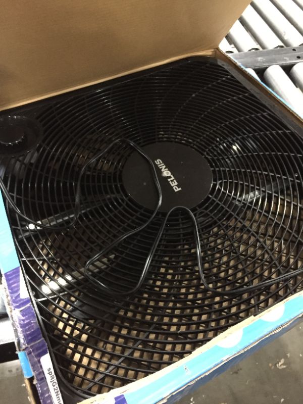 Photo 1 of Pelonis Pfb50a2abb-v 3-speed Box Fan for Full-force Circulation with Air Conditioner, Black, 2020 New Model
