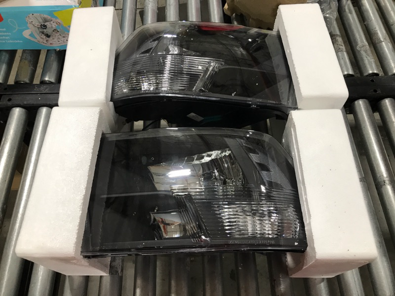 Photo 2 of YITAMOTOR® Headlight Assembly For 2009-2018 Dodge Ram 1500 Black Quad Model Headlights Lamps Left+Right
