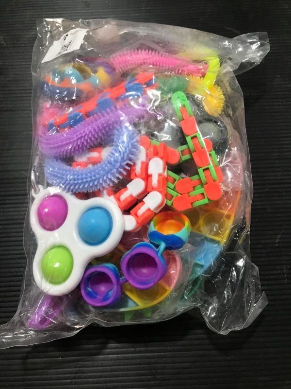 Photo 2 of Fescuty Fidget Toys Pack Set Pop Fidgets Toy Sets Packs Fidget Toys Pack Stress Relief and Anti-Anxiety Tools Sensory Toys 23 PCS 