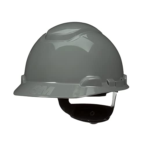 Photo 1 of 3M Hard Hat SecureFit H-708SFR-UV, Grey, Non-Vented Cap Style Safety Helmet with Uvicator Sensor, 4-Point Pressure Diffusion Ratchet Suspension, ANSI
