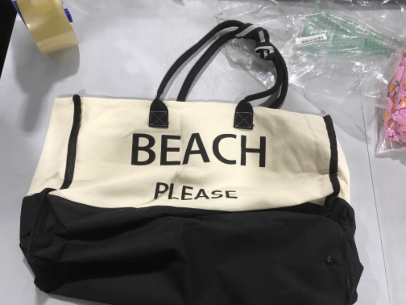 Photo 1 of "BEACH PLEASE" TOTE BAG 