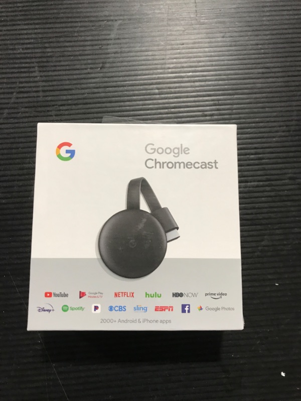 Photo 2 of 
Google Chromecast - Streaming Device with HDMI Cable - Stream Shows, Music, Photos, and Sports from Your Phone to Your TV