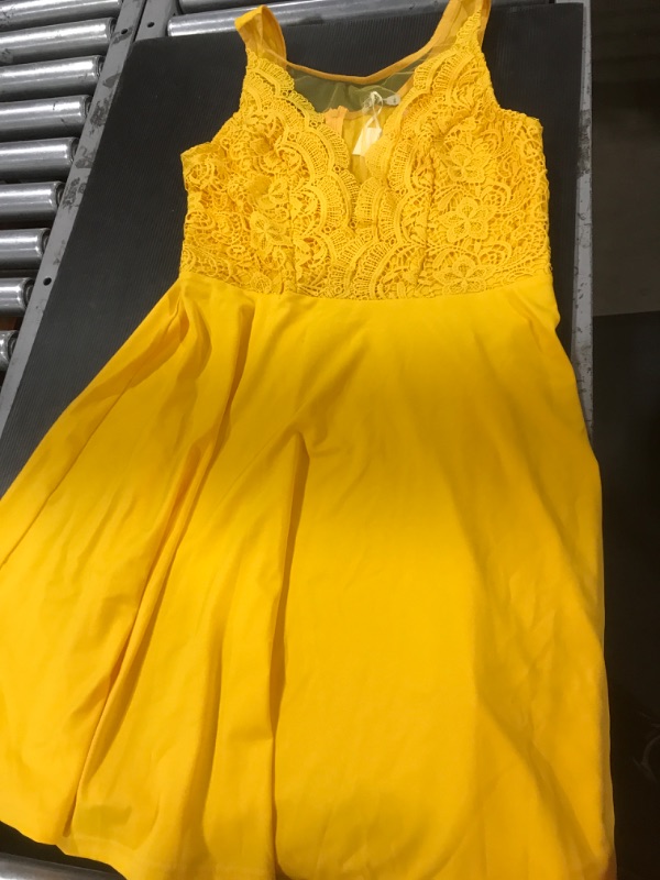 Photo 1 of [Size 2XXL] Ladies Short Sleeveless Dress- Yellow