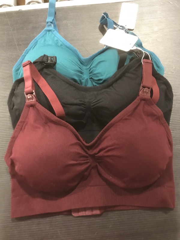 Photo 2 of [Size L] 3 Pack of Women's Nursing Bra- Colors Vary
