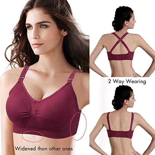 Photo 1 of [Size L] 3 Pack of Women's Nursing Bra- Colors Vary