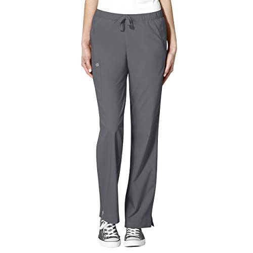 Photo 1 of [Size M] WonderWink Women's Drawstring Medical Scrubs Pants, Pewter
