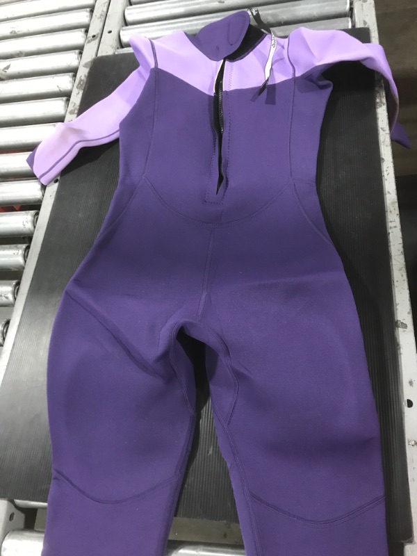 Photo 3 of [Size S] Hevto Women Wetsuits 3/2mm Neoprene Surfing Swimming Diving SUP Full Suits Keep Warm in Cold Water- Purple