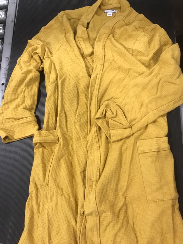 Photo 2 of [Size XL] Amazon Essentials Women's Lightweight Waffle Mid-Length Robe- Mustard Yellow