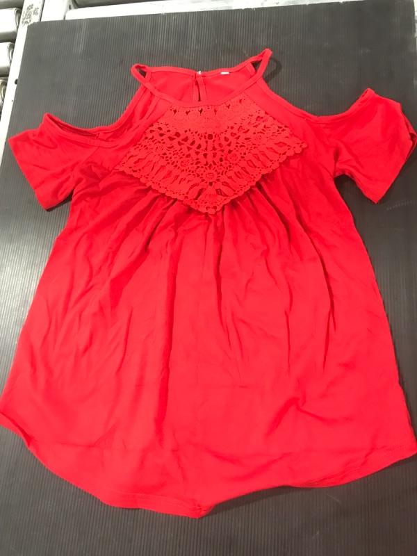Photo 1 of [Size M] Women's Open Shoulder Blouse- Red