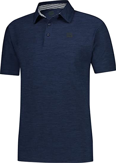 Photo 1 of [Size M] Three Sixty Six Golf Shirts for Men - Dry Fit Short-Sleeve Polo, Athletic Casual Collared T-Shirt- Dark blue
