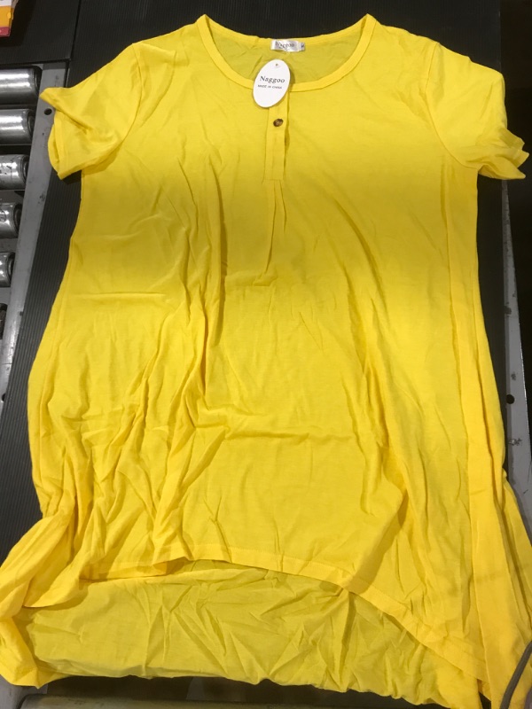 Photo 1 of [Size XL] Nagoo Ladies TShirt Dress- Yellow