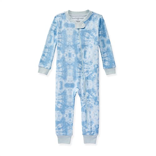 Photo 1 of [Size 12mo] Burt's Bees Baby Baby Boys' Sleeper Pajamas, Zip-Front Non-Slip Footie PJs, Organic Cotton, Groovy Tie Dye Footless