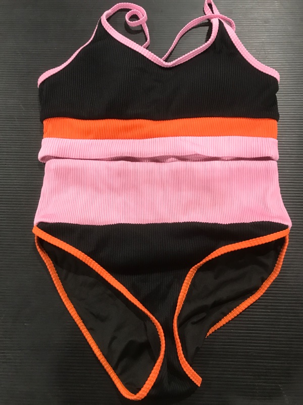 Photo 2 of [Size S] Women's Ribbed 2pc Bikini Set