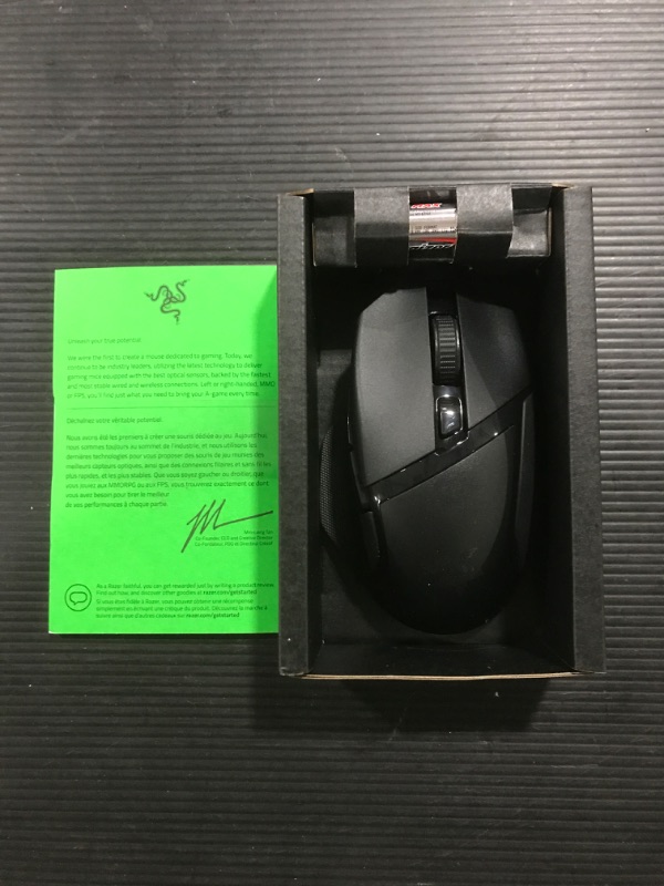 Photo 2 of Basilisk X Hyperspeed Wireless Optical Gaming Mouse, Black