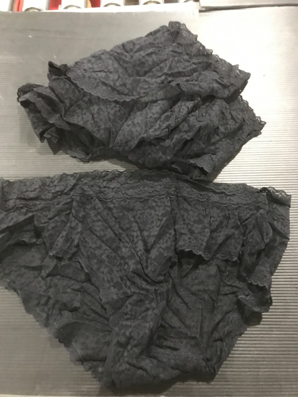 Photo 2 of [Size XXL] 4 Pack Amazon Essentials Ladies Lace Panties- Black