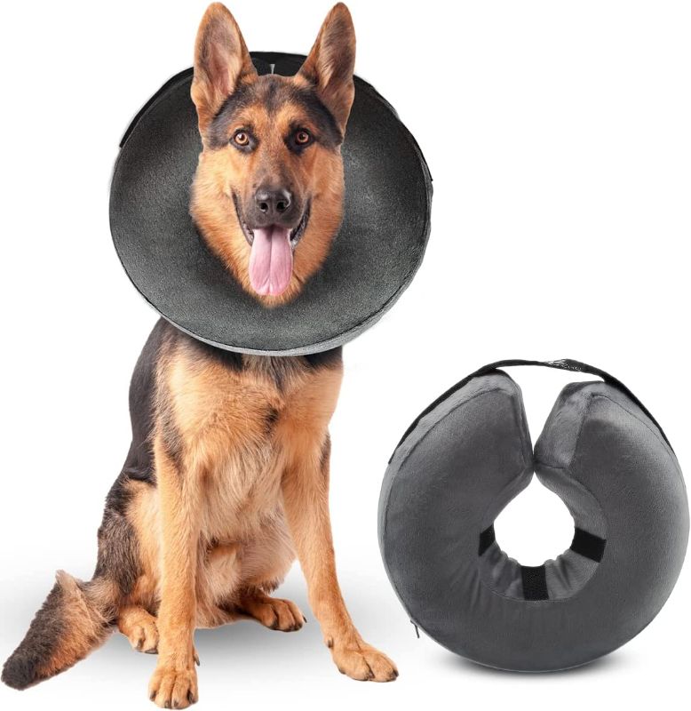 Photo 1 of [Size XL] RENZCHU Dog Cone Collar Soft, Protective Inflatable Recovery Cone Collar 