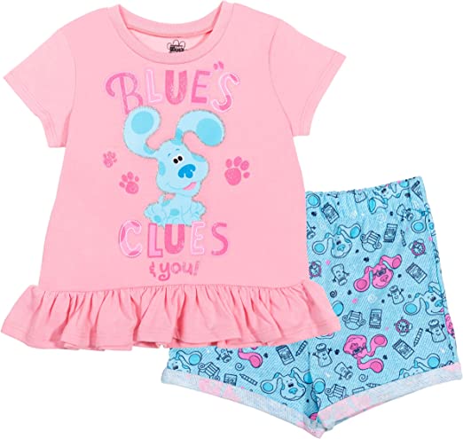 Photo 1 of [Size 24mo] Nickelodeon Blue's Clues Girls T-Shirt & French Terry Shorts Set
