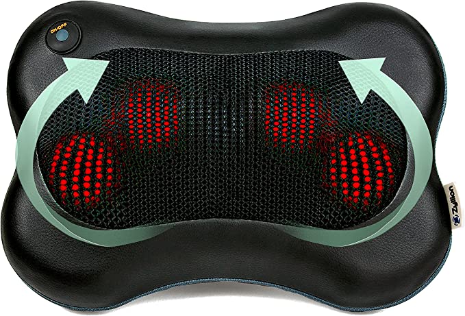 Photo 1 of Zyllion Shiatsu Back and Neck Massager -Deep Tissue Massage Pillow with Heat for Muscle Pain Relief, Chairs and Cars 