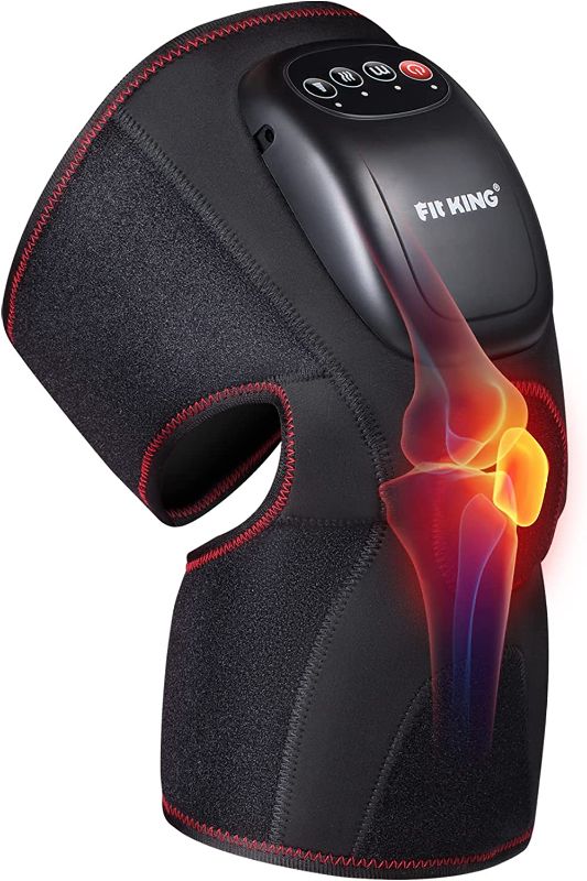 Photo 1 of 
FIT KING Knee Massager with Heat,Air Compression Massage for Knee Pain Relief and Circulation,Heated Knee Brace Wrap Massager with 3 Modes and 3 Levels (1 Unit)