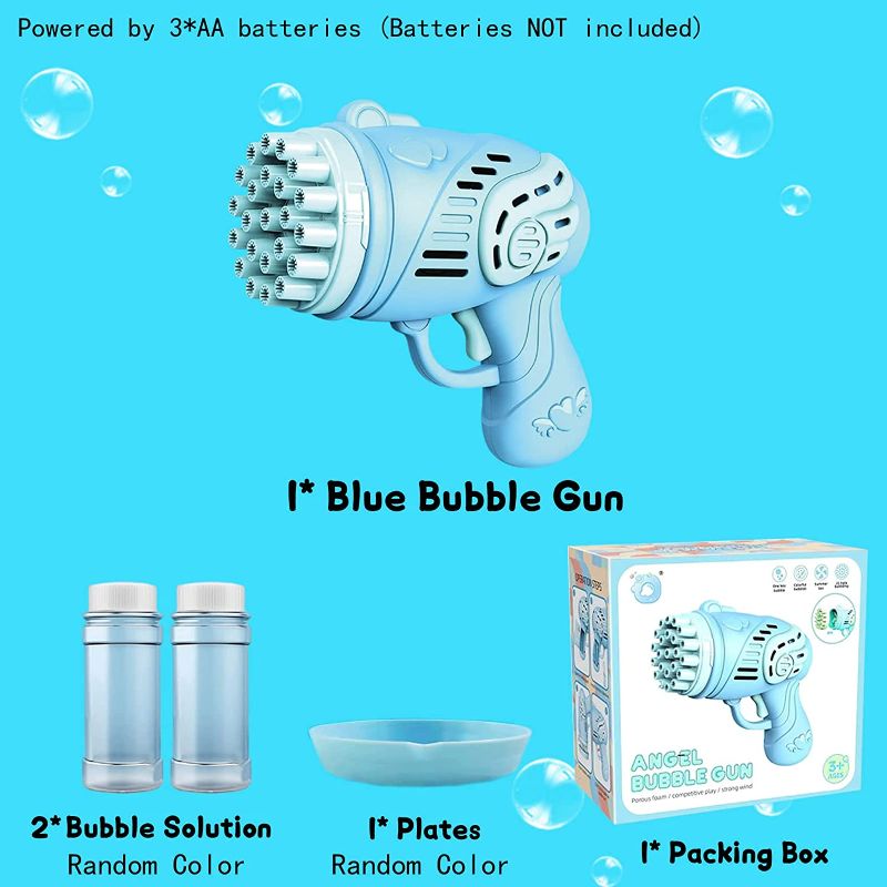 Photo 1 of 23 Hole Bubble Machine for Kids, 2022 New Toy Gift Bubble Gun,Handheld Bubble Maker for Kids,Bubble Blower Machine Toys,Boys Girls Outdoor Indoor Toys Summer Beach Toys (C)--FACTORY SEALED-- 