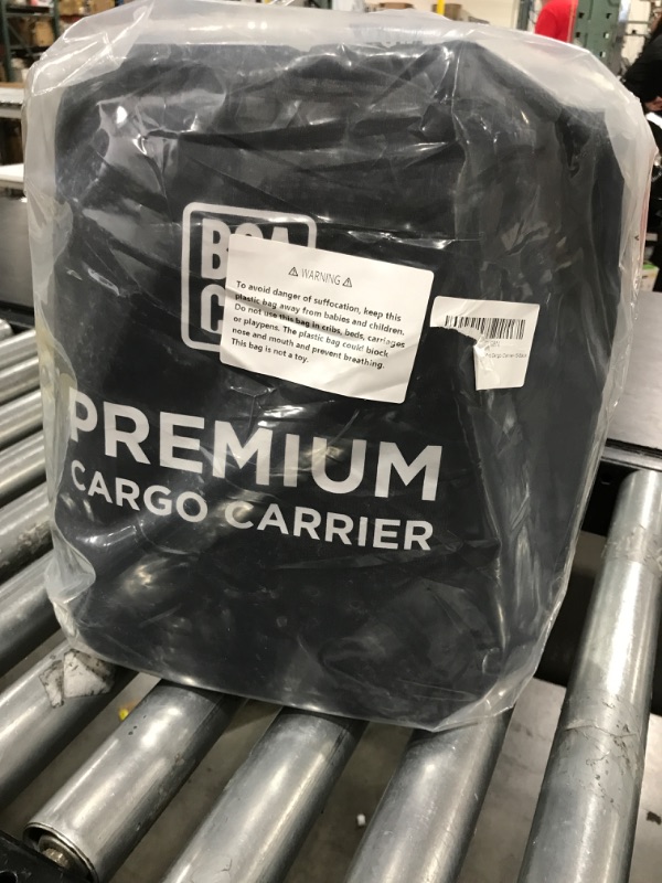 Photo 2 of BOACAY Rooftop Cargo Carrier, 15 Cubic Ft Extra-Large Top Bag for Vehicles with Rack or Without, Waterproof Military-Grade PVC Canvas, Aerodynamic Design, Straps, Hooks & Non-Slip Mat Included
