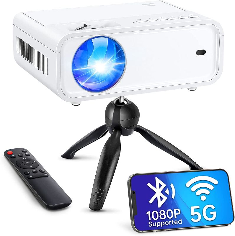 Photo 1 of Portable Mini Projector with 5G WiFi and Bluetooth, ACROJOY 1080P Supported Movie Projector with Tripod & 240" Display, Outdoor Video Projector Compatible w/ TV Stick/HDMI/USB/PS5/iOS/Android
