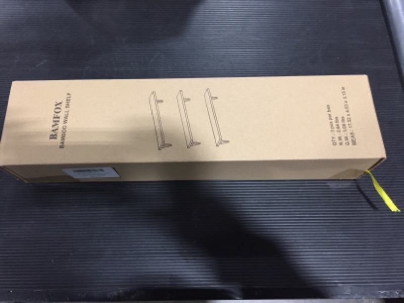 Photo 1 of BAMFOX Floating Shelves,Wall Shelf Set of 3,Wall Mounted Floating Shelf with Large Storage for Bedroom Bathroom Living Room Kitchen Office--FACTORY SEALED---4.1"D x 16.9"W x 0.47"H
