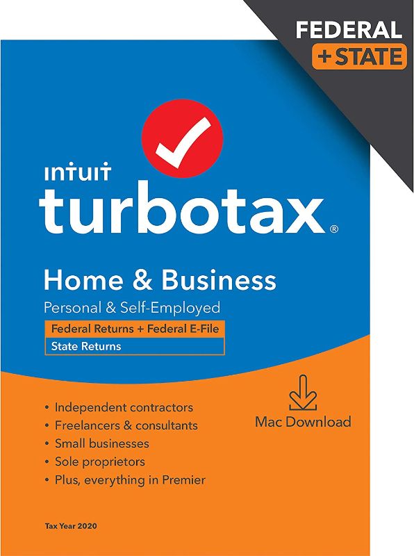 Photo 1 of [Old Version] TurboTax Home & Business Desktop 2020 Tax Software, Federal and State Returns + Federal E-file [Amazon Exclusive] [MAC Download]

