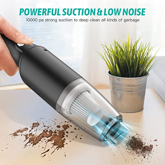 Photo 1 of  Cordless Vacuum Cleaner, 10000Pa Portable Car Vacuum Cordless Rechargeable, Mini Handheld Vacuum Cleaner Rotatable Handle, Hand Vacuum, Small Dust Buster for Car, Home Cleaning
