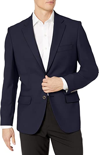 Photo 1 of Amazon Essentials Men's Classic-Fit Long-Sleeve Button-Front Stretch Blazer 42
