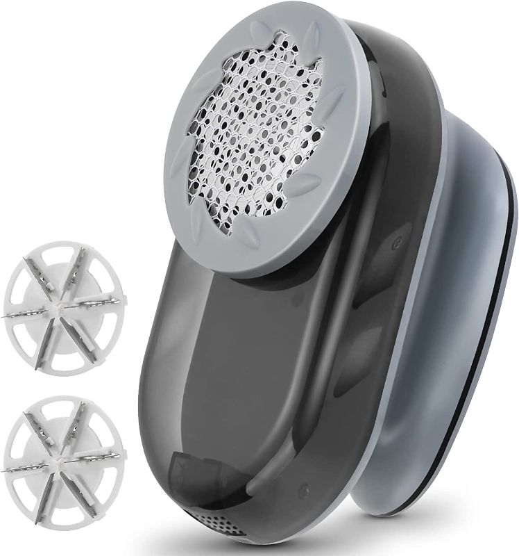 Photo 1 of Fabric Shaver, JUEYINGBAILI Electric Lint Remover, Rechargeable Pill Fuzz Remover for Couch, Clothes, Furniture, Sweater, Lint Shaver with 6-Leaf Blades, Gray
