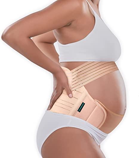 Photo 1 of BABYGO Belly Support Band for Pregnant Women | Back, Pelvic, Hip, Sciatica, SPD | Maternity, Pregnancy, Postpartum Belt with Book included | Yoga Exercises, Birth Preparation, Labor & Recovery XL