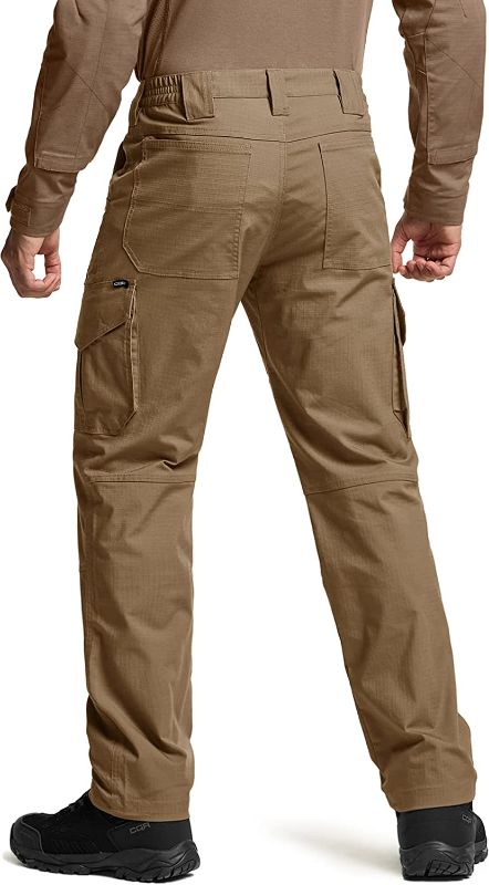 Photo 2 of CQR Men's Flex Ripstop Tactical Pants, Water Resistant Stretch Cargo Pants, Lightweight EDC Hiking Work Pants SIZE 32W/32L