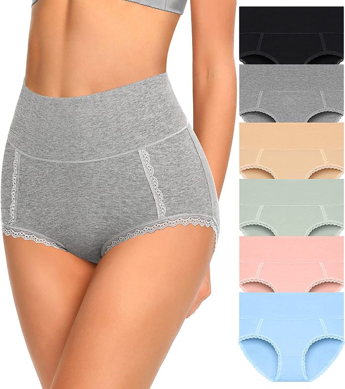 Photo 1 of Cotton High Waisted Soft Womens Underwear Breathable Panties, Multipack SIZE 3X