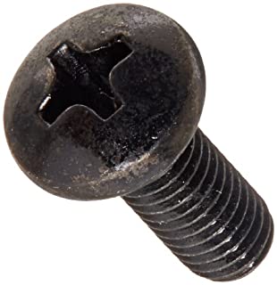 Photo 1 of 18-8 Stainless Steel Pan Head Machine Screw, Black Oxide Finish, Meets ASME B18.6.3, #2 Phillips Drive, #6-32 Thread Size, 2-1/4" Length, Fully Threaded, Imported (Pack of 50) 