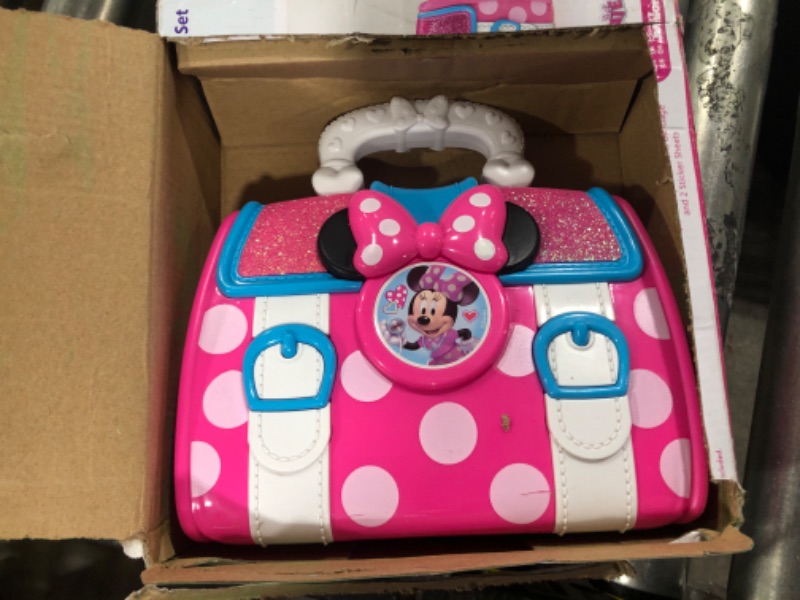 Photo 2 of Disney Junior’s Minnie Bow-Care Doctor Bag Set & Minnie Bow-Tique Why Hello! Cell Phone