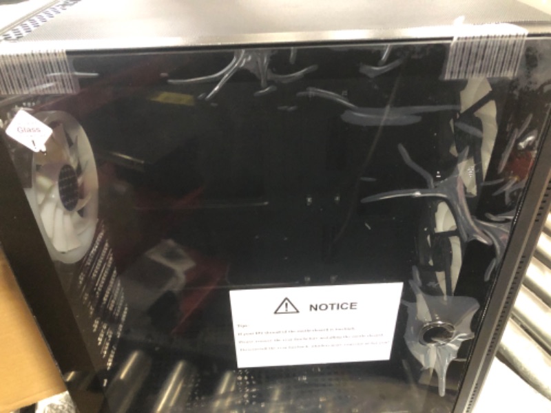 Photo 1 of MUSETEX Mid-Tower ATX PC Case Pre-Installed 6pcs 120mm ARGB Fans, Mesh Computer Gaming Case, Opening Tempered Glass Side Panels, USB 3.0 x 2, Black, TW8-S6-B
