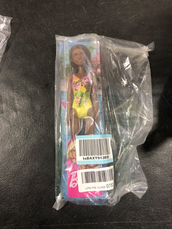 Photo 2 of Barbie Doll, Brunette, Wearing Swimsuit, for Kids 3 to 7 Years Old
