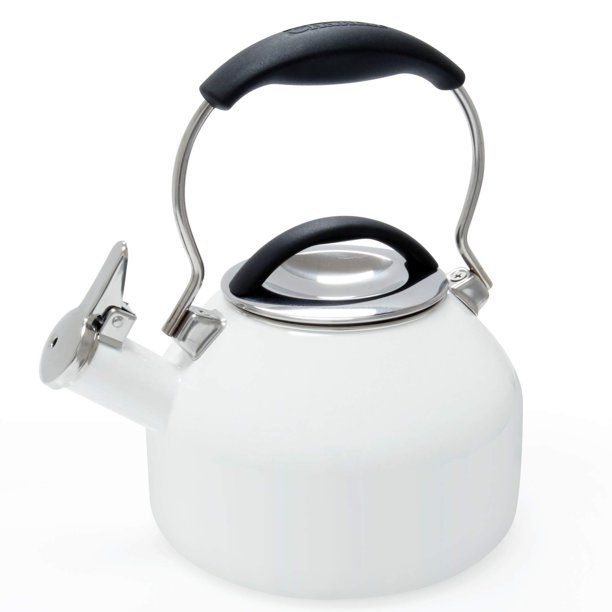 Photo 1 of 1.8qt Enamel-on-Steel Classic Oolong Teakettle White
