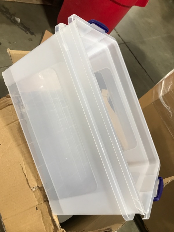 Photo 1 of 12 pack plastic storage bins clear 