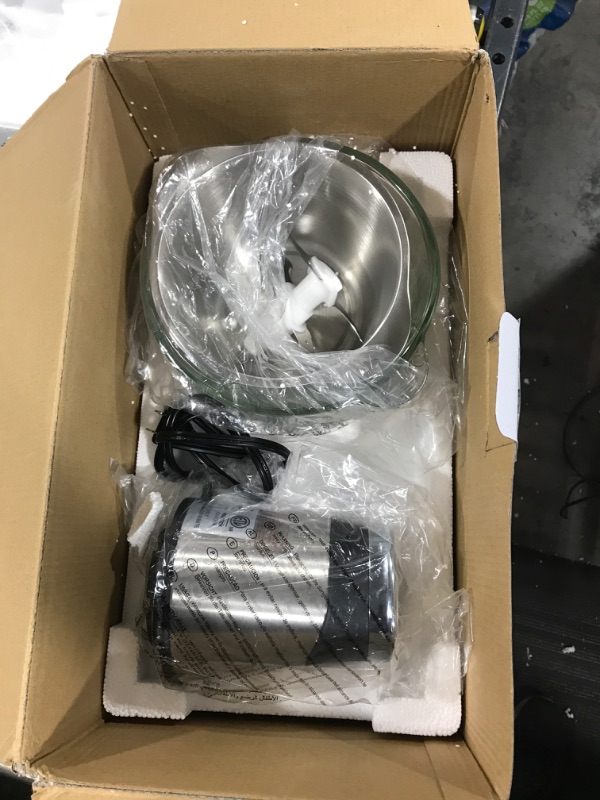 Photo 1 of Syvio Food Processors with 2 Bowls, Meat Grinder 4 Bi-Level Blades, Mini Electric Food Chopper 400W, for Baby Food, Meat, Onion, Vegetables, 2 Speed, 8 Cup and 5 Cup