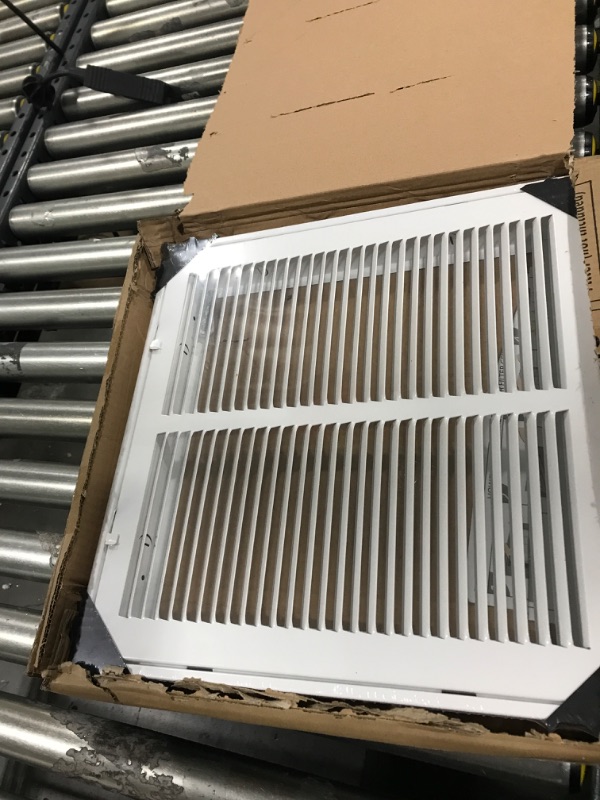 Photo 2 of  14 x 14 Inch (Duct Opening) Return Filter Grille, Steel Powder-Coated White Finish
