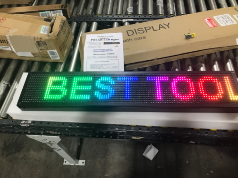 Photo 2 of LED WiFi+USB RGB color sign 40" x 8" with high resolution P10 and new SMD technology. Perfect solution for advertising