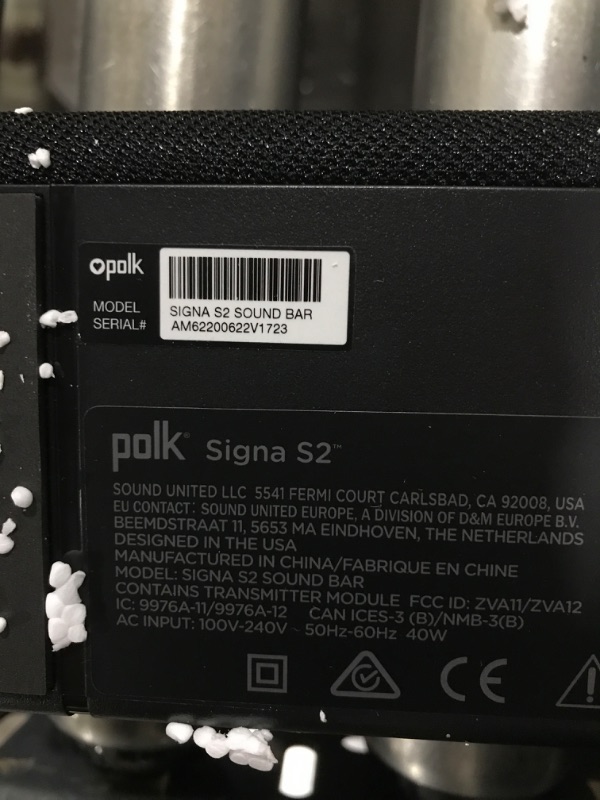 Photo 7 of Polk Audio AM6214 Signa S2 Universal TV Soundbar with Wireless Subwoofer
