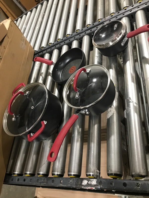 Photo 2 of 10 PIECE POTS AND PANS SET, NONSTICK KITCHEN COOKWARE WITH STAY COOL RUBBER HANDLES 